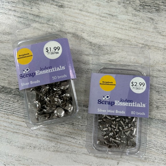 SCRAPBOOKING Lot of Brads Stickers Punch Out Art Work Goodies - Picture 3 of 13